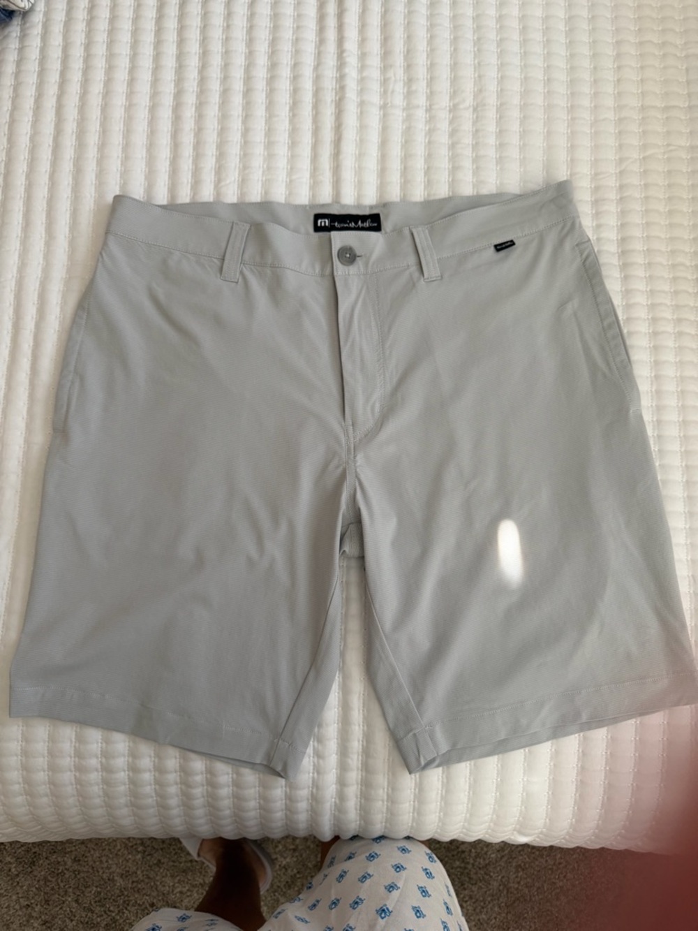Travis Mathew Men’s Light Gray Performance Golf Shorts